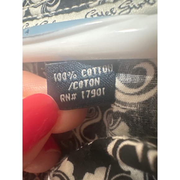 Cruel Girl Western Shirt Medium Black White Print Long Sleeve pearl snap horse - Picture 6 of 7